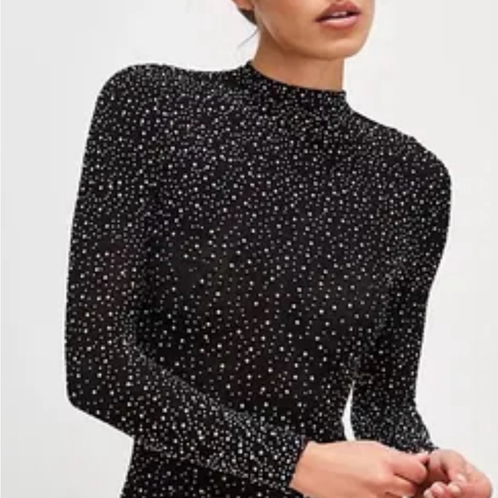 Free people night sky seamless turtleneck bodysuit